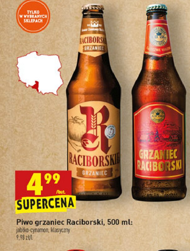 Piwo RACIBORSKIE JABŁKO-CYNAMON promocja