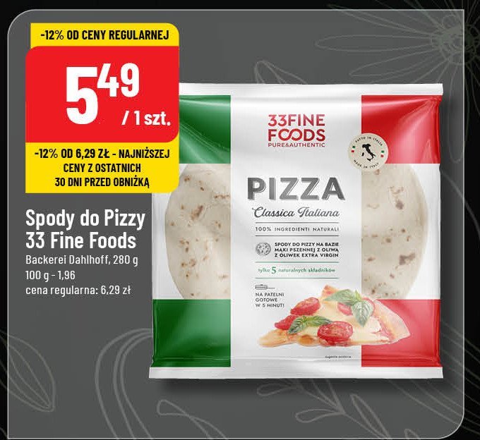 Spód do pizzy 33 fine foods promocja