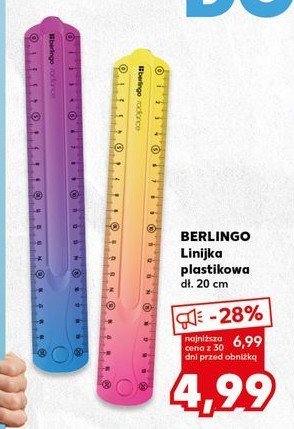 Linijka plastikowa 20 cm BERLINGO promocja