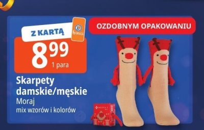 Skarpety damskie/męskie Moraj promocja w Leclerc
