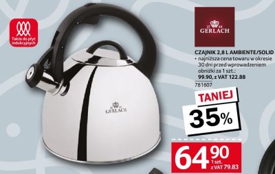 Czajnik Gerlach 2,8L Ambiente/Solid promocja w Selgros