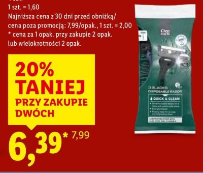 Maszynki do golenia, 3-ostrzowe Cien MEN promocja w Lidl