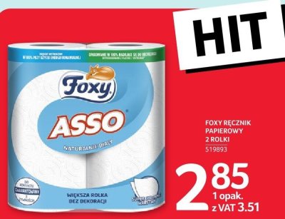 Ręcznik papierowy FOXY RĘCZNIK PAPIEROWY 2 ROLKI promocja w Selgros