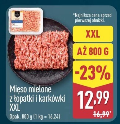 Mięso mielone z łopatki i karkówki XXL promocja w Aldi