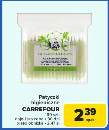 Patyczki higieniczne Carrefour promocja