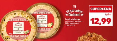 Torcik chałwowy z pistacjami, waniliowy 350 g promocja w Kaufland