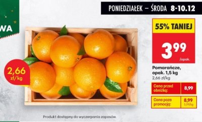 Pomarańcze 1,5 kg promocja w Biedronka