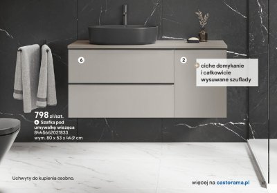 Szafka pod umywalkę wisząca promocja w Castorama