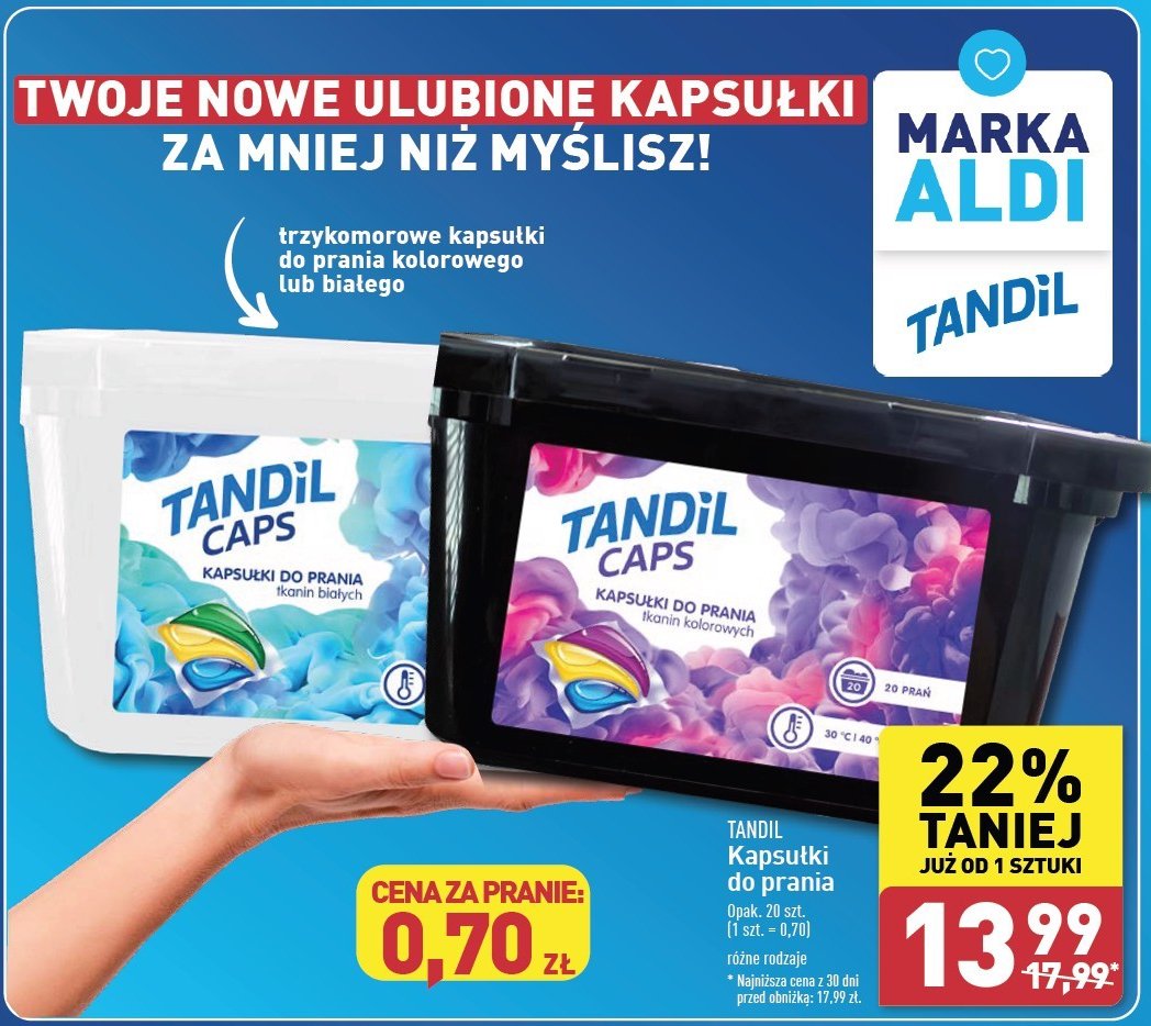 Kapsułki do prania white Tandil promocja