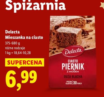 Ciasto Delecta Mieszanka na ciasto promocja w Lidl
