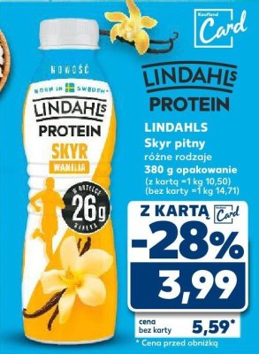 Skyr pitny Lindahls Protein promocja w Kaufland