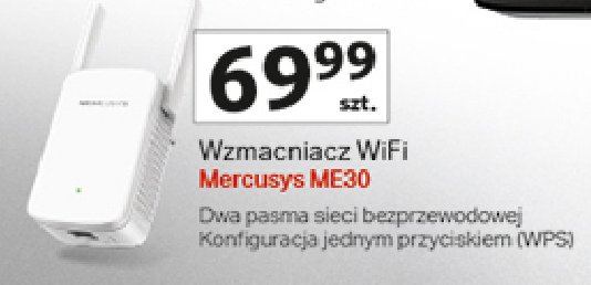 Wzmacniacz sygnału me30 Mercusys promocja w Auchan