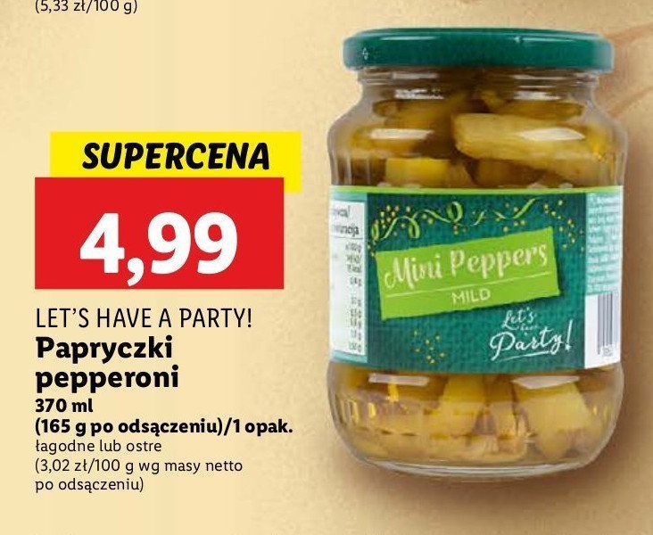 Papryczki pepperoni ostre Let's have a party! promocja