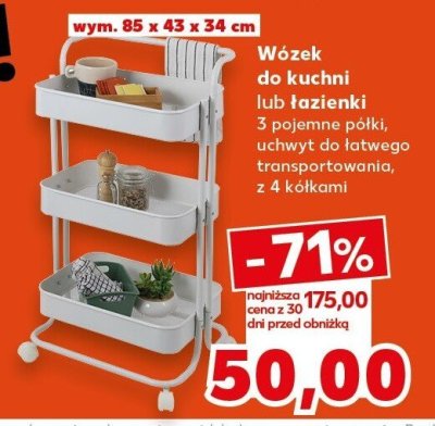 Wózek do kuchni lub łazienki promocja w Kaufland