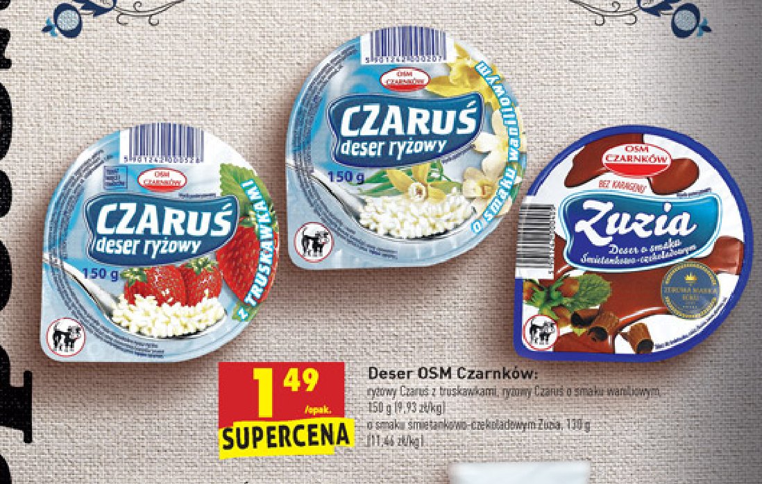 Deser ryżowy truskawkowy Osm czarnków czaruś promocja
