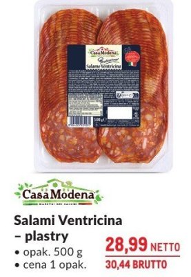 Salami Ventricina plastry promocja w Makro