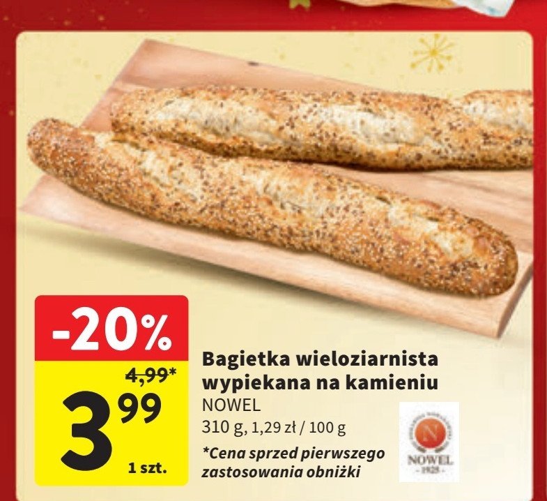 Bagietka wieloziarnista Nowel promocja w Intermarche