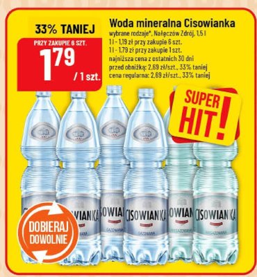 Woda mineralna Cisowianka Nałęczów Zdrój, 1.5l promocja w POLOmarket