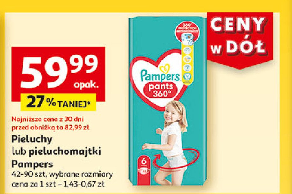 Pieluchomajtki 6 jumbo pack Pampers pants promocja