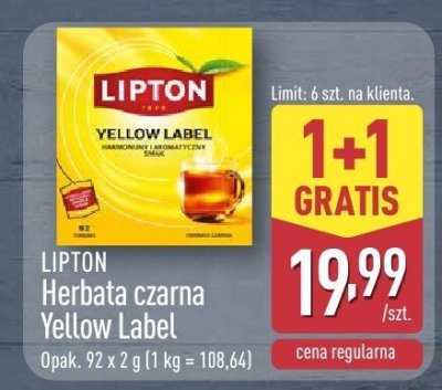 Herbata czarna Yellow Label  promocja w Aldi