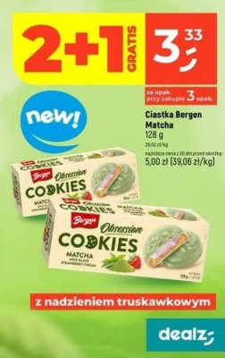 Ciastka Bergen Matcha promocja w Dealz