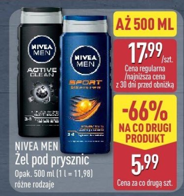 Żel pod prysznic Nivea Men promocja w Aldi