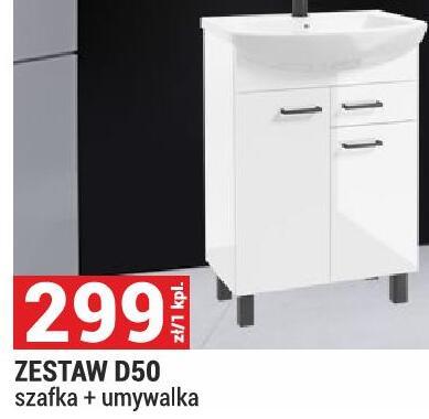 Zestaw NOVELTY ZESTAW D50 szafka + umywalka kolor biały promocja w Merkury Market