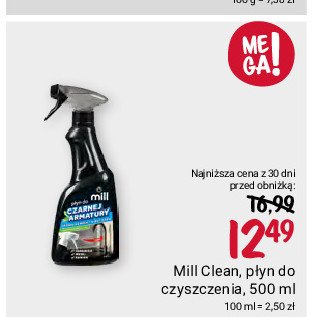 Płyn do czyszczenia czarnej armatury Mill clean promocja
