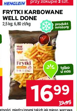 Frytki karbowane Well done promocja