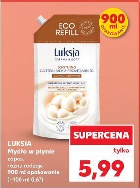 Myd艂o w p艂ynie cotton milk & provitamin b5 Luksja creamy & soft promocja