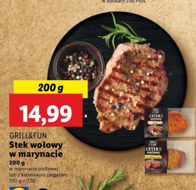 Stek wo艂owy w marynacie truflowej Grill and fun promocja