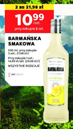 Wódka BARMAŃSKA CYTRYNOWA promocja