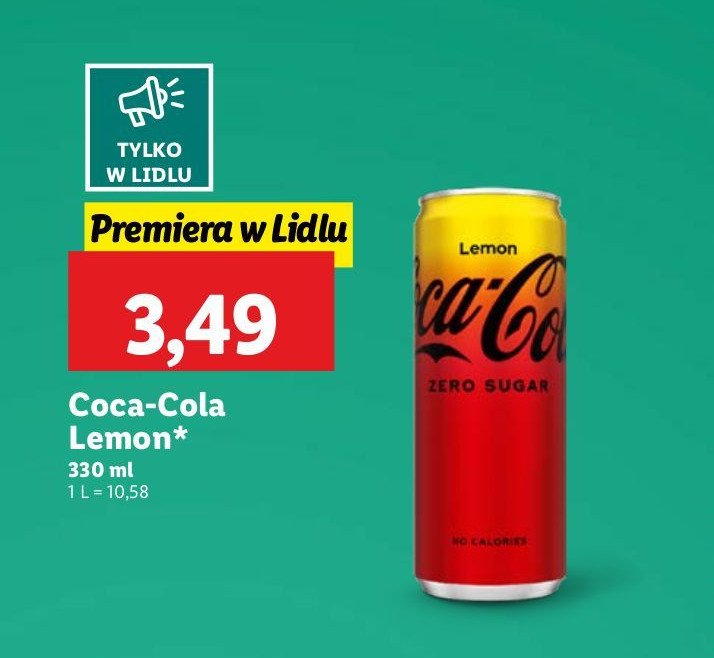 Napój lemon Coca-cola promocja w Lidl