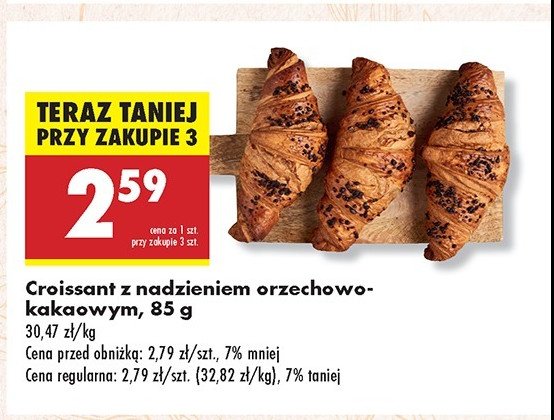Croissant orzechowo kakaowy promocja w Biedronka