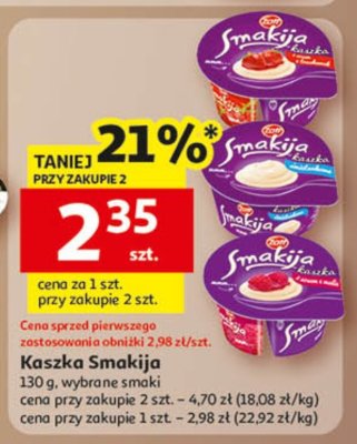 Kaszka Smakija 130g, różne smaki promocja w Auchan