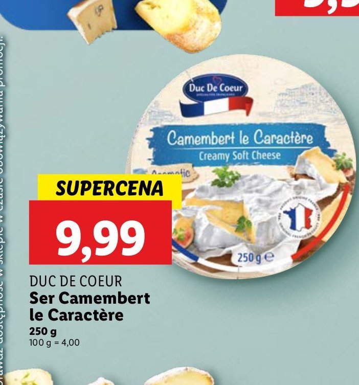 Ser camembert le caractere Duc de coeur promocja