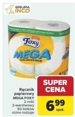 Ręcznik papierowy MEGA FOXY promocja w Carrefour
