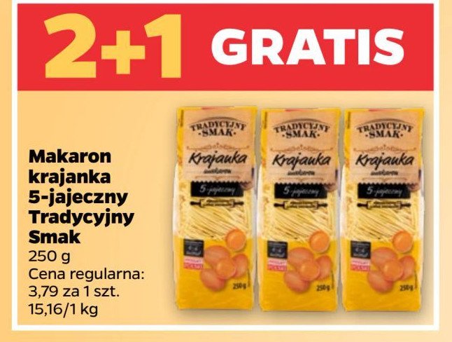 Makaron 5-jajeczny krajanka Tradycyjny smak promocja