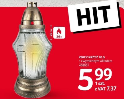 Znicz krzyż promocja w Selgros