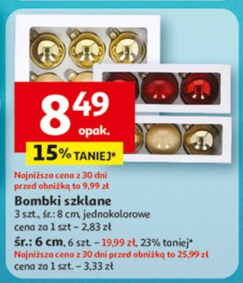 Bombki szklane promocja w Auchan