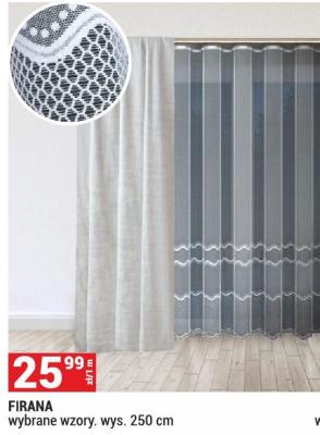 Firana, wybrane wzory. wys. 250 cm promocja w Merkury Market