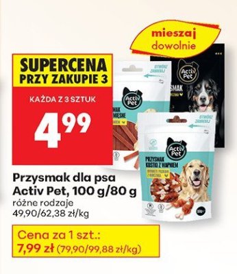 Przysmak dla psa Activ Pet, 100 g/80 g promocja w Biedronka