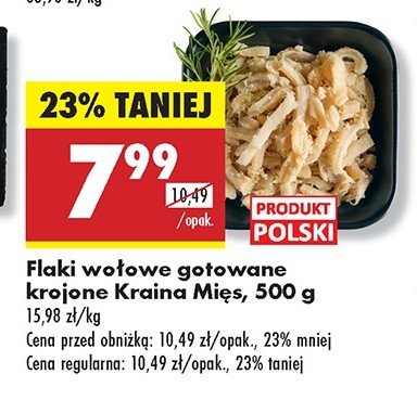 Flaki wołowe gotowane krojone Kraina mięs promocja