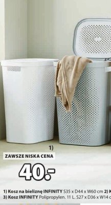 Kosz na bieliznę INFINITY 35x44x60 cm promocja w Jysk