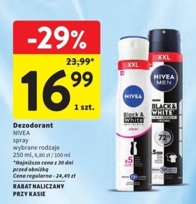 Dezodorant NIVEA spray wybrane rodzaje promocja w Intermarche