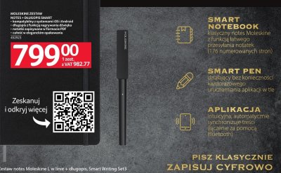 Zestaw notes Moleskine Smart Writing Set3 452923 promocja w Selgros