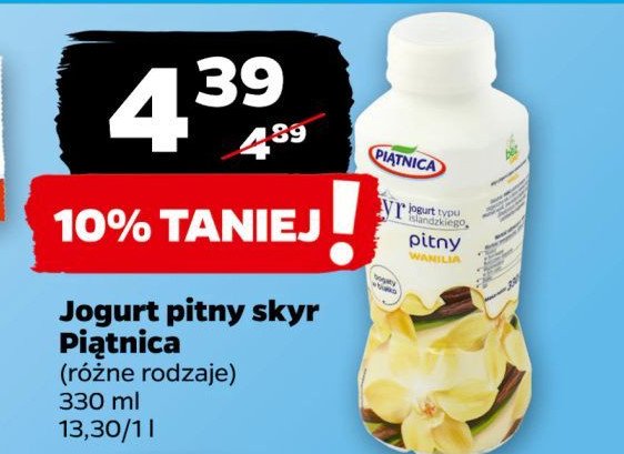 Mleko waniliowe Piątnica mleko promocja