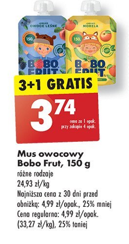 Mus jabłko i morela Bobo frut promocja