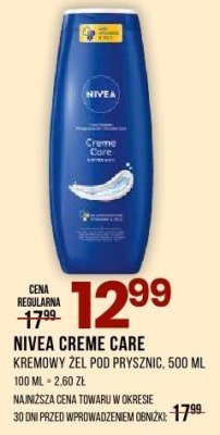 Kremowy żel pod prysznic NIVEA CREME CARE 500 ML promocja w Drogerie Natura