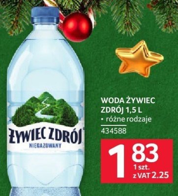 Woda ŻYWIEC ZDRÓJ 1.5 l różne rodzaje promocja w Selgros